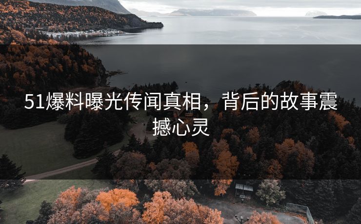51爆料曝光传闻真相，背后的故事震撼心灵